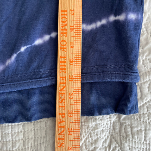 Athleta Sundown Long Sleeve Sweatshirt II Tye Die Eclipse Blue Medium Oversized - Picture 8 of 10